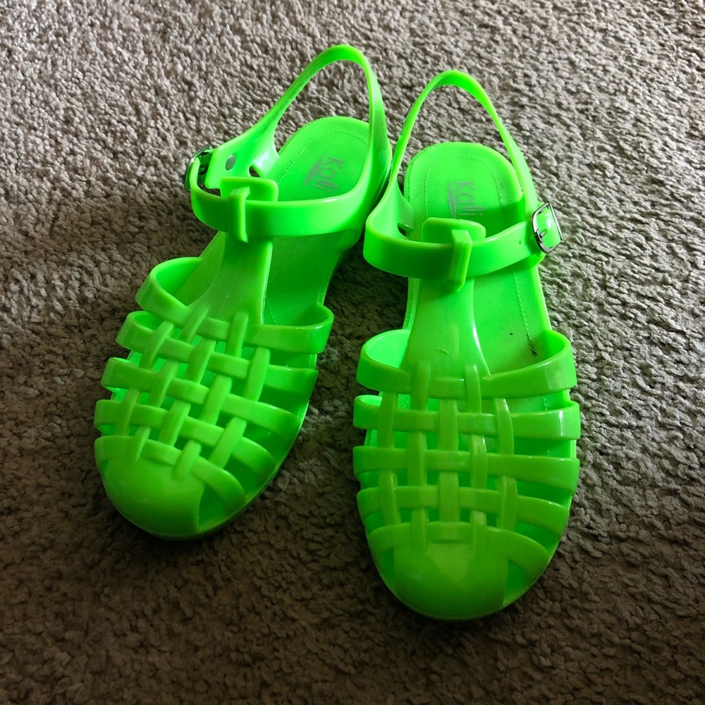 Like green jelly sandals